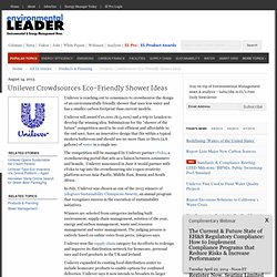 Unilever Crowdsources Eco-Friendly Shower Ideas