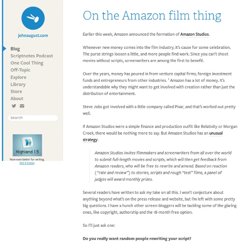 Amazon crowdsources screenwriting