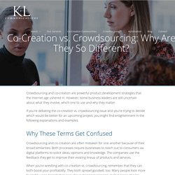 Co-Creation vs Crowdsourcing: Why Are They So Different?