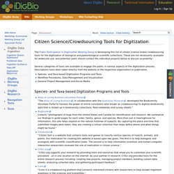 Citizen Science/Crowdsourcing Tools for Digitization - iDigBio