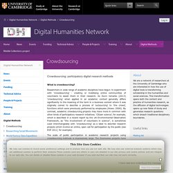 Crowdsourcing — Digital Humanities Network