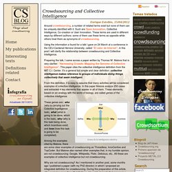 Crowdsourcing and Collective Intelligence