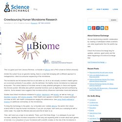 Crowdsourcing Human Microbiome Research