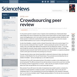 Crowdsourcing peer review