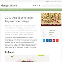 10 Crucial Elements for Any Website Design
