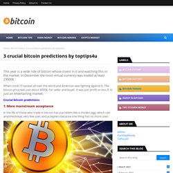 3 crucial bitcoin predictions by toptips4u