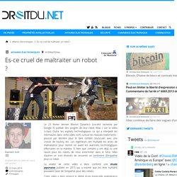 Ampathie artificielle: "Est-ce cruel de maltraiter un robot ?"