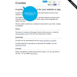 Crumble - jQuery Feature Tours