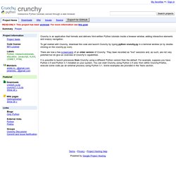crunchy - Interactive Python tutorials served through a web browser