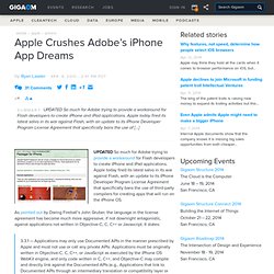 Apple Crushes Adobe’s iPhone App Dreams
