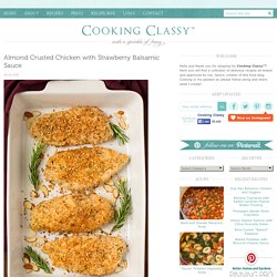 Almond Crusted Chicken with Strawberry Balsamic Sauce