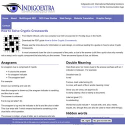 How to Solve Cryptic Crosswords