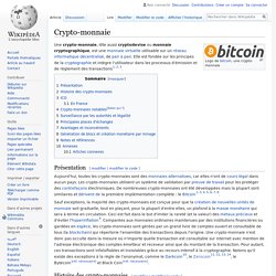 Crypto-monnaie