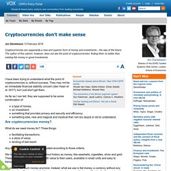 Why cryptocurrencies don't make sense