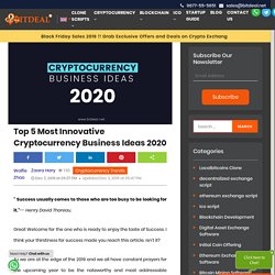 Top 5 Cryptocurrency Business Ideas 2020