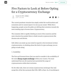 Five Factors to Look at Before Opting for a Cryptocurrency Exchange