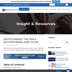 CRYPTOCURRENCY- The Year’s Best-Performing Asset So Far