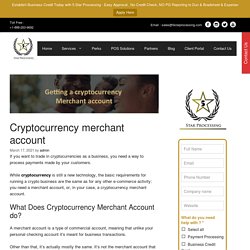 Cryptocurrency Merchant Account