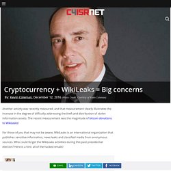 Cryptocurrency + WikiLeaks = Big concerns