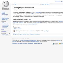 Cryptographic accelerator