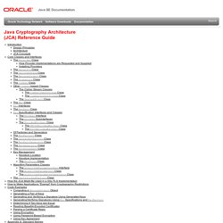 Java Cryptography Architecture (JCA) Reference Guide