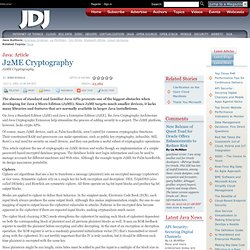 J2ME Cryptography