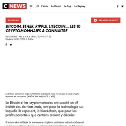Bitcoin, Ether, Ripple, Litecoin... les 10 cryptomonnaies à connaître