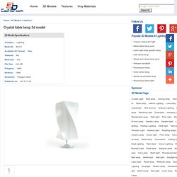 Crystal table lamp 3d model 3dsmax files free download - modeling 9721 on CadNav