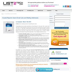 Crystal Reports users email and mailing list