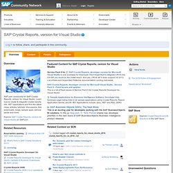 Space: SAP Crystal Reports, version for Visual