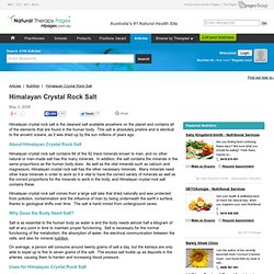 Crystal Rock Salt and its benefits