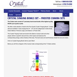 Crystal Singing Bowls Sets- Quartz Crystal "Singing" Bowls™ Frosted Chakra Sets