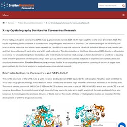 X-ray Crystallography Services for Coronavirus Research