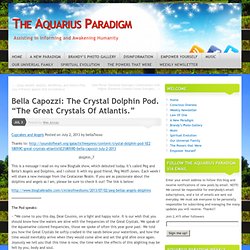Bella Capozzi: The Crystal Dolphin Pod. “The Great Crystals Of Atlantis.”