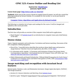 CS 525 Reading List