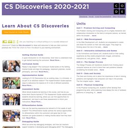 CS Discoveries 2020-2021