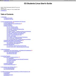 CS Students Linux User's Guide