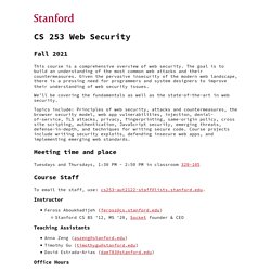 CS253 - Web Security