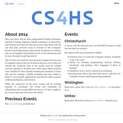 cs4hs: Computer Science for High Schools - Computer Science and Software Engineering - University of Canterbury - New Zealand