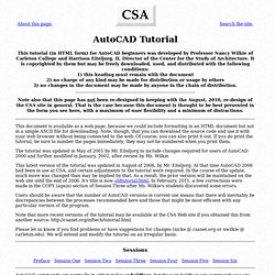 CSA - AutoCAD Tutorial
