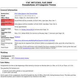 CSC 487/2503, Fall 2009