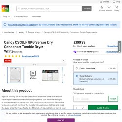 Buy Candy CSC8LF 8KG Sensor Dry Condenser Tumble Dryer - White