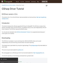CSharp Driver Tutorial