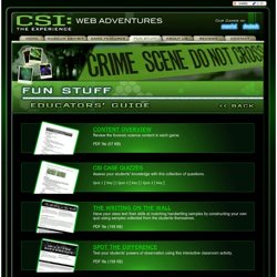 CSI: THE EXPERIENCE — Web Adventures