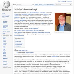 Mihaly Csikszentmihalyi