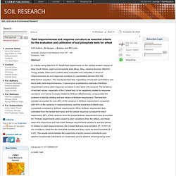 PUBLISHING - Soil Research
