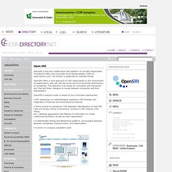 csr-directory.net » Open SRI