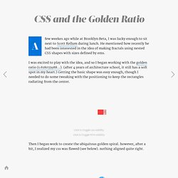 CSS and the Golden Ratio