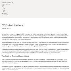 CSS Architecture — Philip Walton