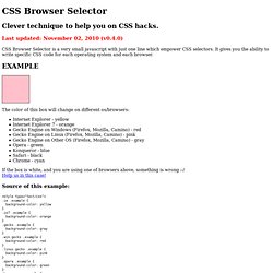 CSS Browser Selector